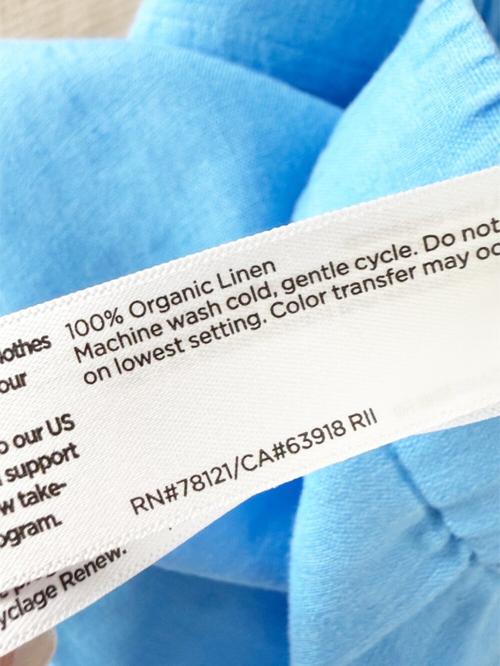 Eileen Fisher Organic Linen Lantern Barrel Leg Pant in Azure L - Picture 7 of 8